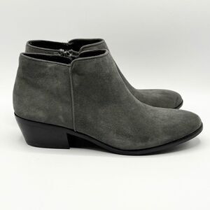 Sam Edelman Petty Gray Suede Side Zip Booties - Women’s US 8.5M / EU 38.5